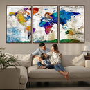 World Map Canvas Print – Framed Travel Map Wall Art for by MyGreatCanvas | Canvas Wall Art Prints | Photo Prints & Wall Decor