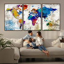 World Map Canvas Print – Framed Travel Map Wall Art for by MyGreatCanvas | Canvas Wall Art Prints | Photo Prints & Wall Decor