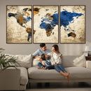 World Map Canvas Print – Detailed Map of the World Wall Art by MyGreatCanvas | Canvas Wall Art Prints | Photo Prints & Wall Decor