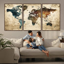 World Map Canvas Print – Detailed Map of the World Wall Art by MyGreatCanvas | Canvas Wall Art Prints | Photo Prints & Wall Decor