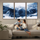 Abstract Blue Mountain Canvas Wall Art – Modern Triptych by MyGreatCanvas | Canvas Wall Art Prints | Photo Prints & Wall Decor