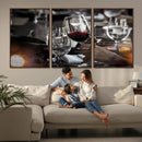 Red Wine and Glass Canvas Print by MyGreatCanvas | Canvas Wall Art Prints | Photo Prints & Wall Decor