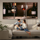 Red Wine and Bottle Canvas Print by MyGreatCanvas | Canvas Wall Art Prints | Photo Prints & Wall Decor