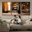 Wine and Bottle Wall Art Canvas Print by MyGreatCanvas | Canvas Wall Art Prints | Photo Prints & Wall Decor