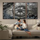Ship Steering Wheel Vintage Wall Art Canvas Print by MyGreatCanvas | Canvas Wall Art Prints | Photo Prints & Wall Decor