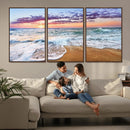 Coastal Sunset Art Beach Canvas Wall Art Print | Ocean Waves by MyGreatCanvas | Canvas Wall Art Prints | Photo Prints & Wall Decor