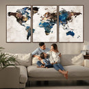 World Map Canvas Print – Framed Travel Map Wall Art for by MyGreatCanvas | Canvas Wall Art Prints | Photo Prints & Wall Decor