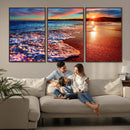 Colorful Coastal Sunset on the Beach Canvas Print, Ocean