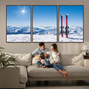 Ski Season Snow Wall Art Canvas Print