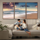 Cloudy Weather Beach Sunset Canvas Print | Sunrise Wall Art by MyGreatCanvas | Canvas Wall Art Prints | Photo Prints & Wall Decor