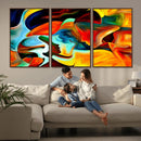 Human Love Figures Abstract Wall Art Canvas Print