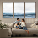 Blue Ocean Abstract Artwork Wall Art Canvas Print