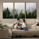Forest Wall Art Canvas Print | Foggy Forest Wall Art | Pine