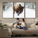 Bison Wall Art Canvas Print For Farmhouse, Animal Canvas