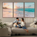 Beach Wall Art - Stunning Ocean Sunset Canvas Print with