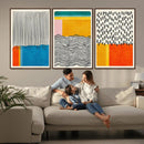 Canvas Print Wall Art Abstract Illustrs Art Boho, Framed