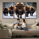 Buffalo Wall Art Canvas Print, American Bison Herd Wall Art by MyGreatCanvas | Canvas Wall Art Prints | Photo Prints & Wall Decor