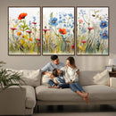 Colorful Wildflower Canvas Wall Art - Vibrant Floral
