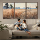 Golden Fields Canvas Wall Art Print – Serene Landscape of