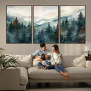 Serenity Forest Wall Art Canvas | Foggy Mountain Landscape