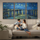 Vincent van Gogh Starry Night over the Rhone Abstract Wall