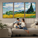 Wheatfield With Cypresses By Van Gogh Painting Wall Art