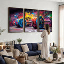 Abstract Graffiti Barbell Canvas Wall Art – Urban Fitness
