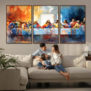 Abstract Watercolor The Last Supper Wall Art