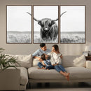 Highland Cow Canvas Wall Art – Majestic Beauty in Black and by MyGreatCanvas | Canvas Wall Art Prints | Photo Prints & Wall Decor
