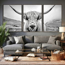 Scottish Cow Wall Art Canvas Print