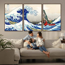 Katsushika Hokusai Kanagawa Giant Wave Wall Art Canvas Print