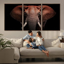 Wild Elephant Wall Art Canvas Print, Africa Savannah Wild by MyGreatCanvas | Canvas Wall Art Prints | Photo Prints & Wall Decor