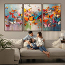 Abstract Butterfly Wall Art Canvas Print