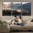 Foggy Mountain Canvas Print Forest Wall Art