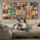 Abstract Art Collage Wall Art Canvas Print – Framed, Ready