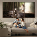 Jesus Canvas Wall Art - Jesus Running After Lost Lamb, by MyGreatCanvas | Canvas Wall Art Prints | Photo Prints & Wall Decor