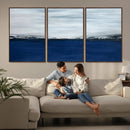 Navy Blue Abstract Wall Art Canvas Print