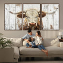 Rustic Longhorn Bull Wall Art Canvas Set – Western-Inspired by MyGreatCanvas | Canvas Wall Art Prints | Photo Prints & Wall Decor