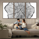 Rustic Tree Ring Wall Art Canvas Print – Framed and Ready to