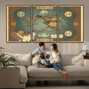 Avatar Wall Art: The Last Airbender Vintage Map - Wall Art