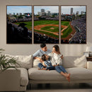 Chicago Cubs Baseball Team Print - Wrigley Field Stadium