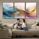 Abstract Flowing Colors Wall Art Canvas Print