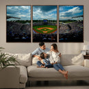 3-Panel Kauffman Stadium Wall Art Print | Large Kansas City