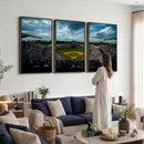 3-Panel Kauffman Stadium Wall Art Print | Large Kansas City