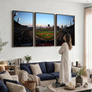PNC Park Evening Game Triple Canvas Wall Art - Pittsburgh