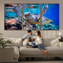 Underwater Sea Turtle Wall Art Canvas Print – Vibrant Ocean