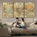 Push Pin World Map Canvas Print – Travel Tracker Wall Art by MyGreatCanvas | Canvas Wall Art Prints | Photo Prints & Wall Decor