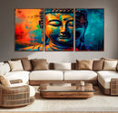 Colorful Buddha Wall Art – Framed Abstract Portrait Canvas by MyGreatCanvas | Canvas Wall Art Prints | Photo Prints & Wall Decor