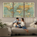 Push Pin World Map Canvas Print – Travel Tracker Wall Art