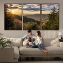 Sunrise Over the Smoky Mountains Canvas Wall Art –